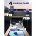 Rolgno Retractable Car Charger, [4-Port Fast Charging] 72W Cigarette Lighter USB C Charge, PD30W & QC3.0 Car Charger Adapter, 25.6in Dual Cables, USB Socket Car Phone Charger for iPhone/Galaxy/iPad