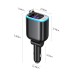 Rolgno Retractable Car Charger, [4-Port Fast Charging] 72W Cigarette Lighter USB C Charge, PD30W & QC3.0 Car Charger Adapter, 25.6in Dual Cables, USB Socket Car Phone Charger for iPhone/Galaxy/iPad