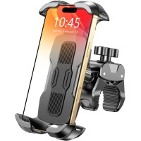 Rolgno Handyhalterung Fahrrad, [EIN-klick-Lock] Handyhalterung Motorrad, [360° Drehbar] Universal Handyhalter Fahrrad Lenker, Kompatibel mit iPhone, Galaxy und Alle 4.7"-6.9" Smartphones