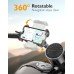 Rolgno Bike Phone Holder, [Vibration Damper & Tool-Free] Motorbike Phone Holder, [Silicone Cushion] Bike Phone Mount with Security Lock Compatible with iPhone, Galaxy and 4.7-6.9''