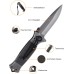 Rolgno Taschenmesser Klappmesser, 3Cr13 Scharf Edelstahl Outdoor Messer mit Taschenclip & Liner-Lock, Einhandmesser EDC Survival Messer mit Glasbrecher, Tauchermesser Jagdmesser für Männer Geschenk
