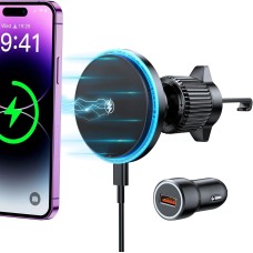 Rolgno Magnetic Wireless Car Charger, Compatible with MagSafe Car Charger, Auto-Alignment Fast Charge, Super Stable Air Vent Clip, Compatible with iPhone 14/13/12 Series (QC3.0 Car Charger Included) Rolgno Magnetic Wireless Car Charger, Compatible with MagSafe Car Charger, Auto-Alignment Fast Charge, Super Stable Air Vent Clip, Compatible with iPhone 14/13/12 Series (QC3.0 Car Charger Included)