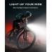 Rolgno Super Bright Bike Lights, Ultra-Slim & Lightweight Rechargeable Bike Lights Front and Back, [5+6 Modes] Dual USB-C Bike Light Set, IP65 Waterproof Bicycle Lights Road Mountain Cycling