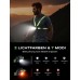 Rolgno 500 Lumen Lauflicht, Lauflampe Joggen mit 360° Reflektoren, Wiederaufladbar Brustlampe, 45° Verstellbar, 7 Modi & IPX4 Wasserdichter Running Light Sicherheitswesten für Nachtlauf