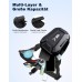 Rolgno Beintasche Motorrad, Bauchtasche Gürteltasche Herren Damen, [Erweiterter Stauraum] Oberschenkeltasche, Reflektierende Streifen & Verstellbarer Beinriemen Rucksäcke Taschen für Radfahren Wandern, Köpertextur
