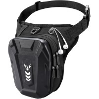 Rolgno Beintasche Motorrad, Bauchtasche Gürteltasche Herren Damen, [Erweiterter Stauraum] Oberschenkeltasche, Reflektierende Streifen & Verstellbarer Beinriemen Rucksäcke Taschen für Radfahren Wandern, Köpertextur