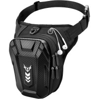 Rolgno Beintasche Motorrad, Bauchtasche Gürteltasche Herren Damen, [Erweiterter Stauraum] Oberschenkeltasche, Reflektierende Streifen & Verstellbarer Beinriemen Rucksäcke Taschen für Radfahren Wandern