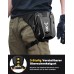 Rolgno Beintasche Motorrad, Bauchtasche Gürteltasche Herren Damen, [Erweiterter Stauraum] Oberschenkeltasche, Reflektierende Streifen & Verstellbarer Beinriemen Rucksäcke Taschen für Radfahren Wandern