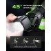 Rolgno 500 Lumen Lauflicht, Lauflampe Joggen mit Rücklicht & 360° Reflektoren, Wiederaufladbar Brustlampe, 45° Verstellbar, 7+2 Modi & IPX4 Wasserdichter Running Light Sicherheitswesten für Nachtlauf