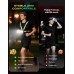 Rolgno Running Lights for Runners, 500LM Chest Running Light with 7+2 Modes, 360° Reflective Gear & 45° Adjustable, IPX4 Waterproof Rechargeable Running Torch for Camping & Hiking, 3.5-20Hrs Runtime [Energy Class D]