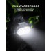 Rolgno Running Lights for Runners, 500 Lumens Rechargeable Running Chest Torch, 7 Modes & 45° Adjustable Beam, 360° Hi Vis Reflective Running Vest & IPX4 Waterproof Body Torch for Walking/Jogging